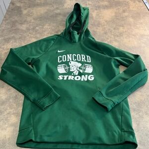 Nike Hoodie Mens Medium Green Concord Minutemen Dri-FIT Pullover